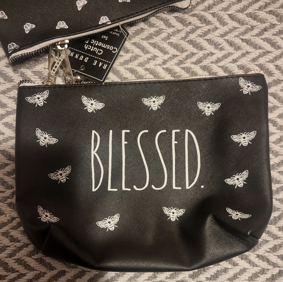 Rae Dunn Set of 2 Clutch Cosmetic Bags - Picture 3 of 11